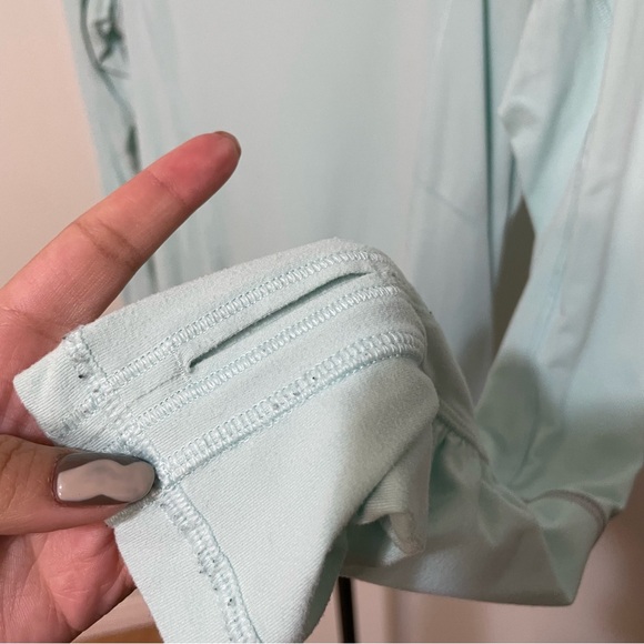 Lululemon Warm It Up Long Sleeve Heathered Aquamarine sz 6 - Picture 5 of 12